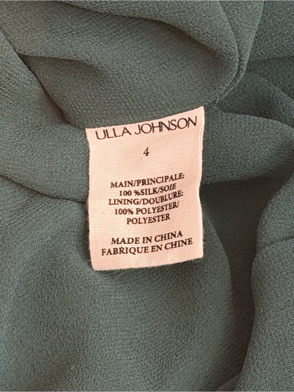Ulla Johnson Maya Silk Chiffon Everglade Halter Midi Dress Smocked Waist | 4 - Picture 8 of 8
